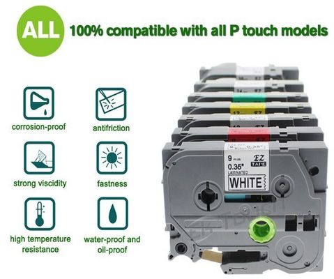 Compatible Label Maker Clear Tape For P-Touch Series Durability / Corrosion / Rub Resistant